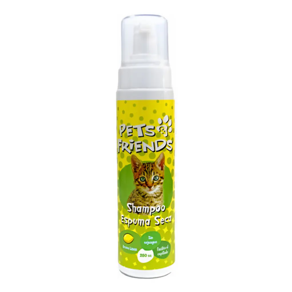 Shampoo Espuma Seca Gato 280cc Pets & Friends