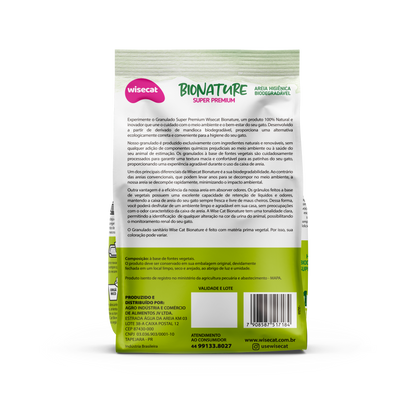 Arena Sanitaria Bionature Granos Medios 2 kg para Gatos