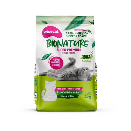 Arena Sanitaria Bionature Granos Medios 4 kg para Gatos