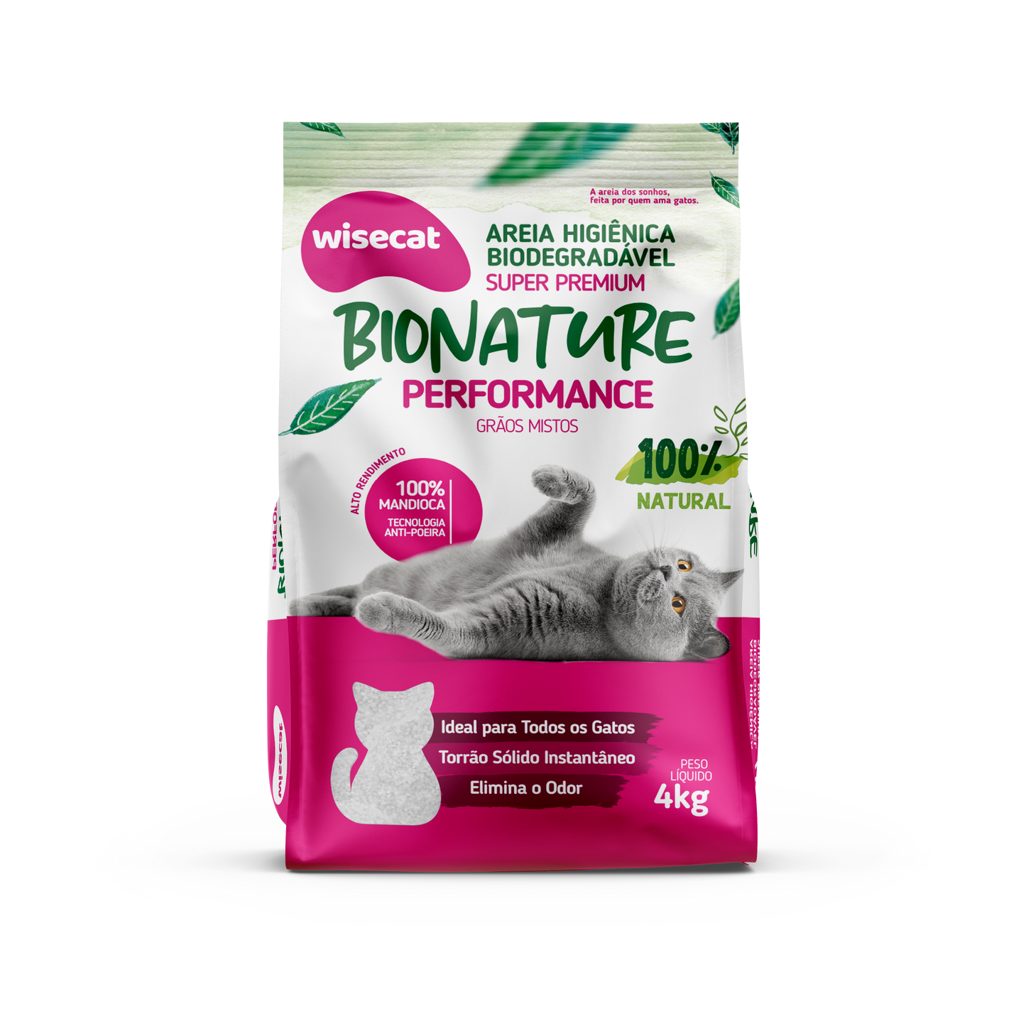 Arena Sanitaria Bionature Granos Mixtos 4 kg para Gatos