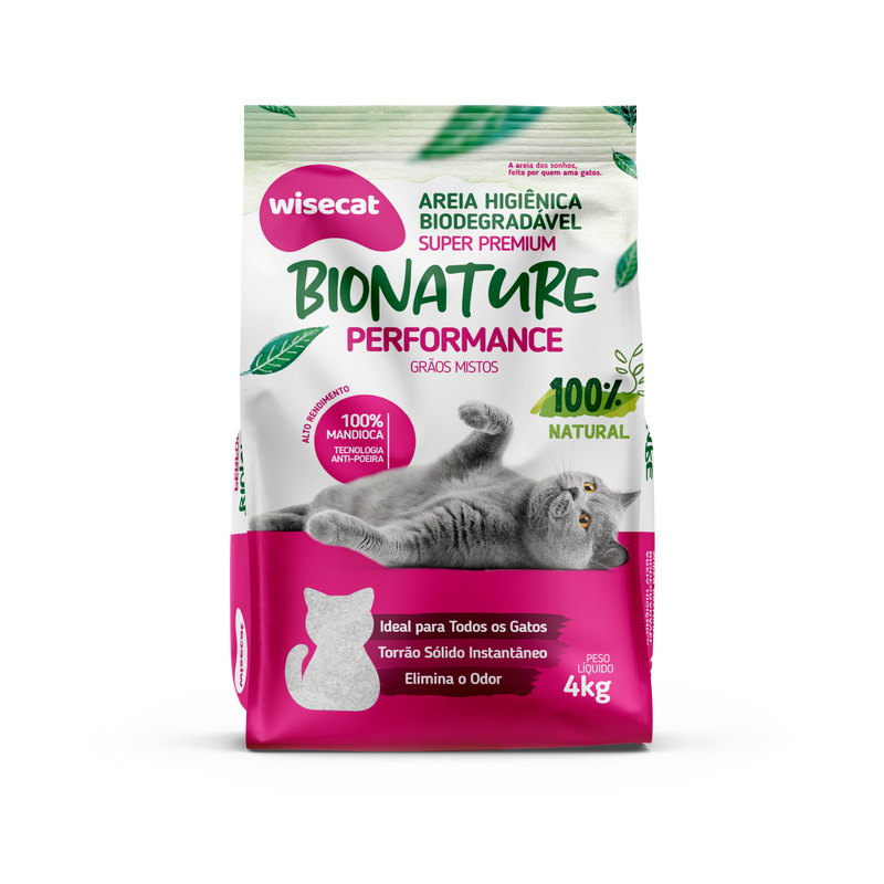 Arena Sanitaria Bionature Granos Mixtos 4 kg para Gatos